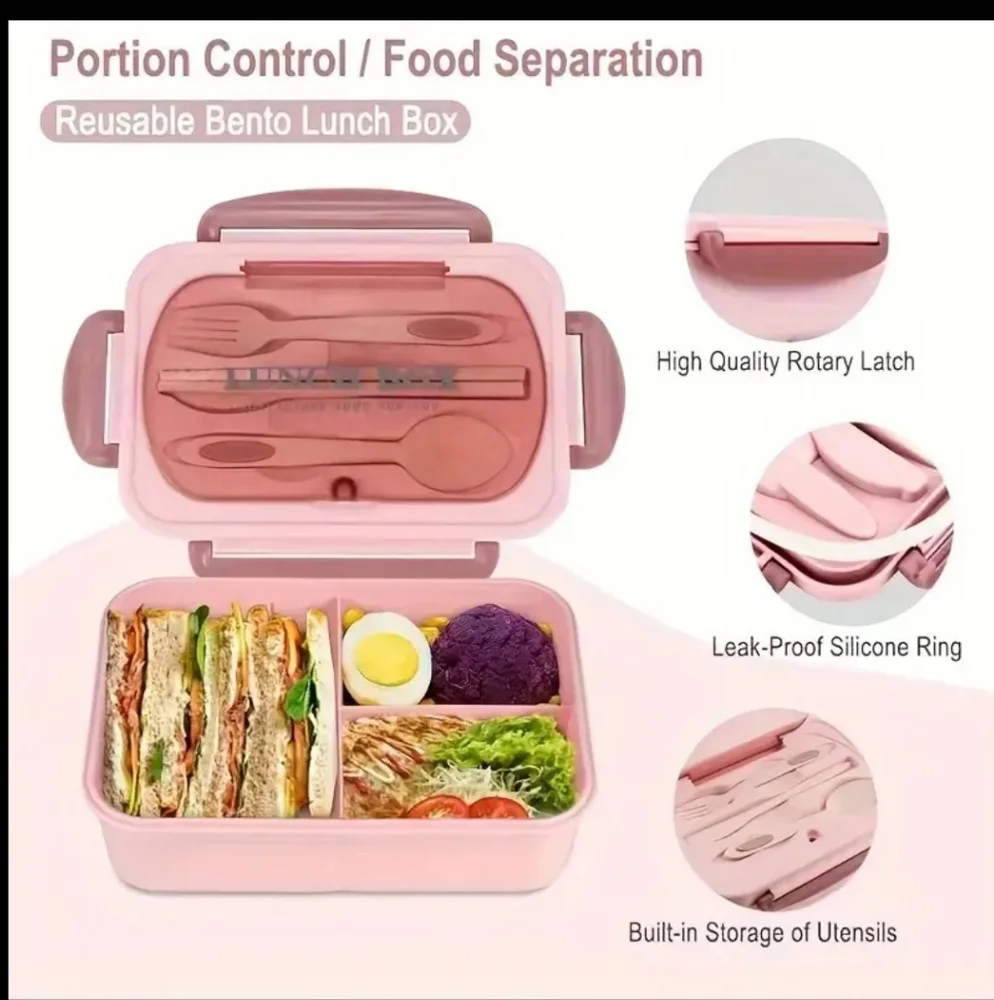 Lunch Box Bento Food Storage Container - Pink